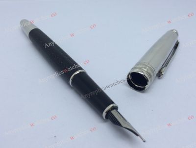 Copy Montblanc Meisterstuck Black & Silver Fountain Pen
